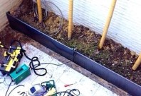 Patio Cortenstaal border in aanleg